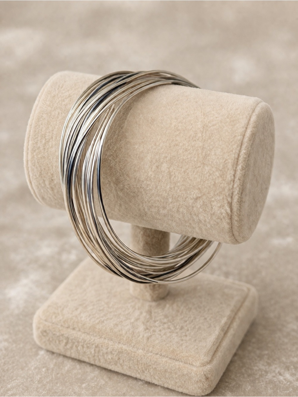 Silver-Tone Multi Strand Bangle Bracelet - Women Jewelry set of 10